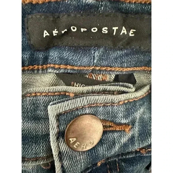 NWT Aeropostale Ripped Flex Effects High-Rise Jegging Size 6 - Picture 5 of 9